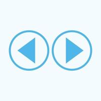 Play button icon in trendy flat style isolated on grey background. Play symbol for your web site design, logo, app, UI. Vector illustration
