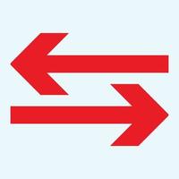 Red arrow icon vector EPS- 10