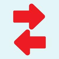 Red arrow icon vector EPS- 10