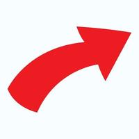 flecha roja icono vector eps-10