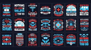 NurseT-Shirt Design Bundle vector