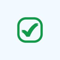 Check mark green line icons. Vector illustration. - Vector