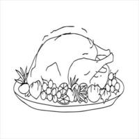 Thanks Giving Coloring Page vector