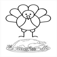 Thanks Giving Coloring Page vector