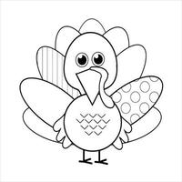 Thanks Giving Coloring Page vector