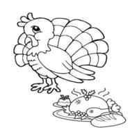 Thanks Giving Coloring Page vector