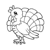 Thanks Giving Coloring Page vector