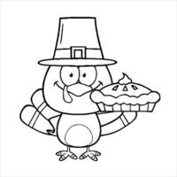 Thanks Giving Coloring Page vector