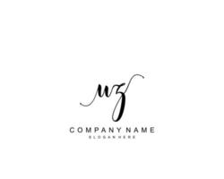 monograma de belleza uz inicial y diseño de logotipo elegante, logotipo de escritura a mano de firma inicial, boda, moda, floral y botánica con plantilla creativa. vector