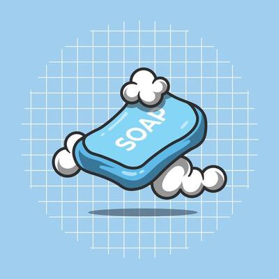 vector cartoon illustration of soap