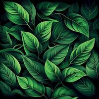 textura de hojas verdes, patrón de fondo verde - vector