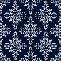 patrón oriental con pergaminos y arabescos. adorno vintage de estilo victoriano sin costuras. azul. vector. vector