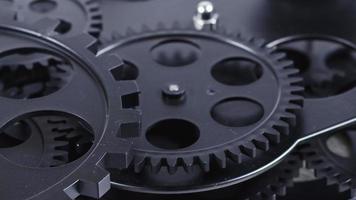 Black Simple Gear Mechanism Working video