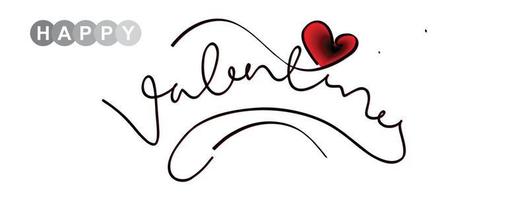 tipografía de caligrafía san valentín. feliz San Valentin. vector