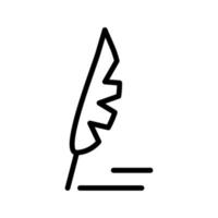 pluma para escribir línea de iconos aislada en fondo blanco. icono negro plano y delgado en el estilo de contorno moderno. símbolo lineal y trazo editable. ilustración de vector de trazo simple y perfecto de píxeles