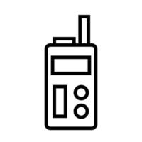 línea de icono de walkie-talkie aislada en fondo blanco. icono negro plano y delgado en el estilo de contorno moderno. símbolo lineal y trazo editable. ilustración de vector de trazo simple y perfecto de píxeles