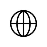 World icon line isolated on white background. Black flat thin icon on modern outline style. Linear symbol and editable stroke. Simple and pixel perfect stroke vector illustration