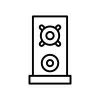 Woofer icon line isolated on white background. Black flat thin icon on modern outline style. Linear symbol and editable stroke. Simple and pixel perfect stroke vector illustration