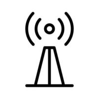 línea de icono de antena aislada sobre fondo blanco. icono negro plano y delgado en el estilo de contorno moderno. símbolo lineal y trazo editable. ilustración de vector de trazo simple y perfecto de píxeles