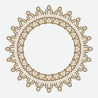 Decorative line art frame for design template. Elegant vector element Eastern style, place for text. Lace illustration for invitations and greeting card