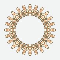 Decorative line art frame for design template. Elegant vector element Eastern style, place for text. Lace illustration for invitations and greeting card