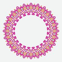 Decorative line art frame for design template. Elegant vector element Eastern style, place for text. Lace illustration for invitations and greeting card