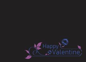 Black space. Valentine day. Decoration. vector