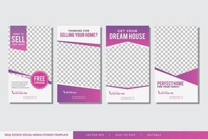 Real Estate Social Media Stories Template vector