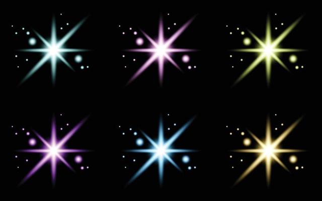 Glare star sparkling Glow Light Effect Set