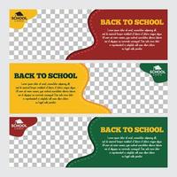 Back To School Welcome Banner Template vector