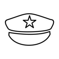 icono de vector de sombrero de policía