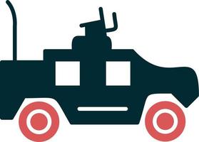 icono de vector de vehículo militar