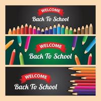 Back To School Welcome Banner Template vector