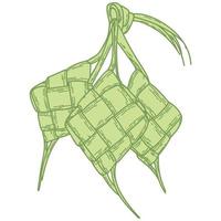 elemento ketupat para eid mubarak vector