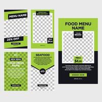 Food Social Media Stories Template Premium Vector