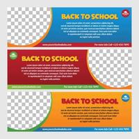 Back To School Welcome Banner Template vector