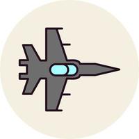 icono de vector de avión de combate