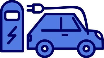 Electric car Vector Icon