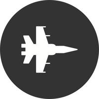 icono de vector de avión de combate