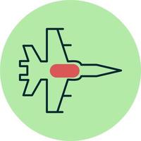 icono de vector de avión de combate