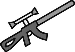 icono de vector de rifle de francotirador