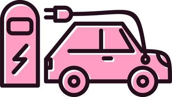 Electric car Vector Icon