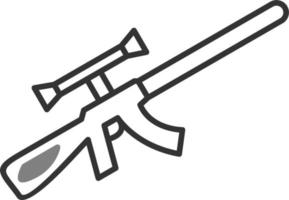 icono de vector de rifle de francotirador