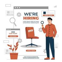 Job Vacancy Poster Template vector