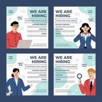 Job Vacancy Social Media Template vector