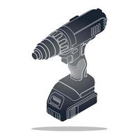 Drilling machine cartoon style vector