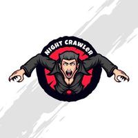 Night Crawler Black Suit Vampire Blood Sucker Mascot vector