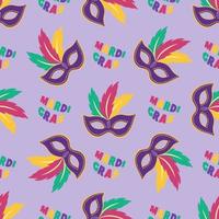 Mardi Gras carnival seamless pattern. vector