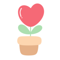 Heart flower pot icon. png