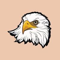 Eagle head sticker premium vector illustration